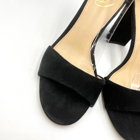 Sam Edelman Womens Size 9 Robyn Black Suede Leather Heels Sandals Shoes - Picture 4 of 14